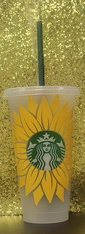 Sunflower Starbucks Personalized Cup