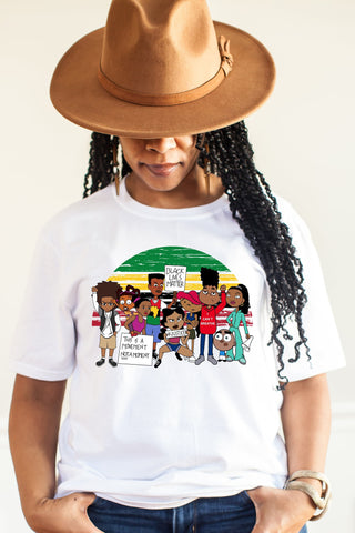 Black Lives Matter Cartoon | Short Sleeve Shirt