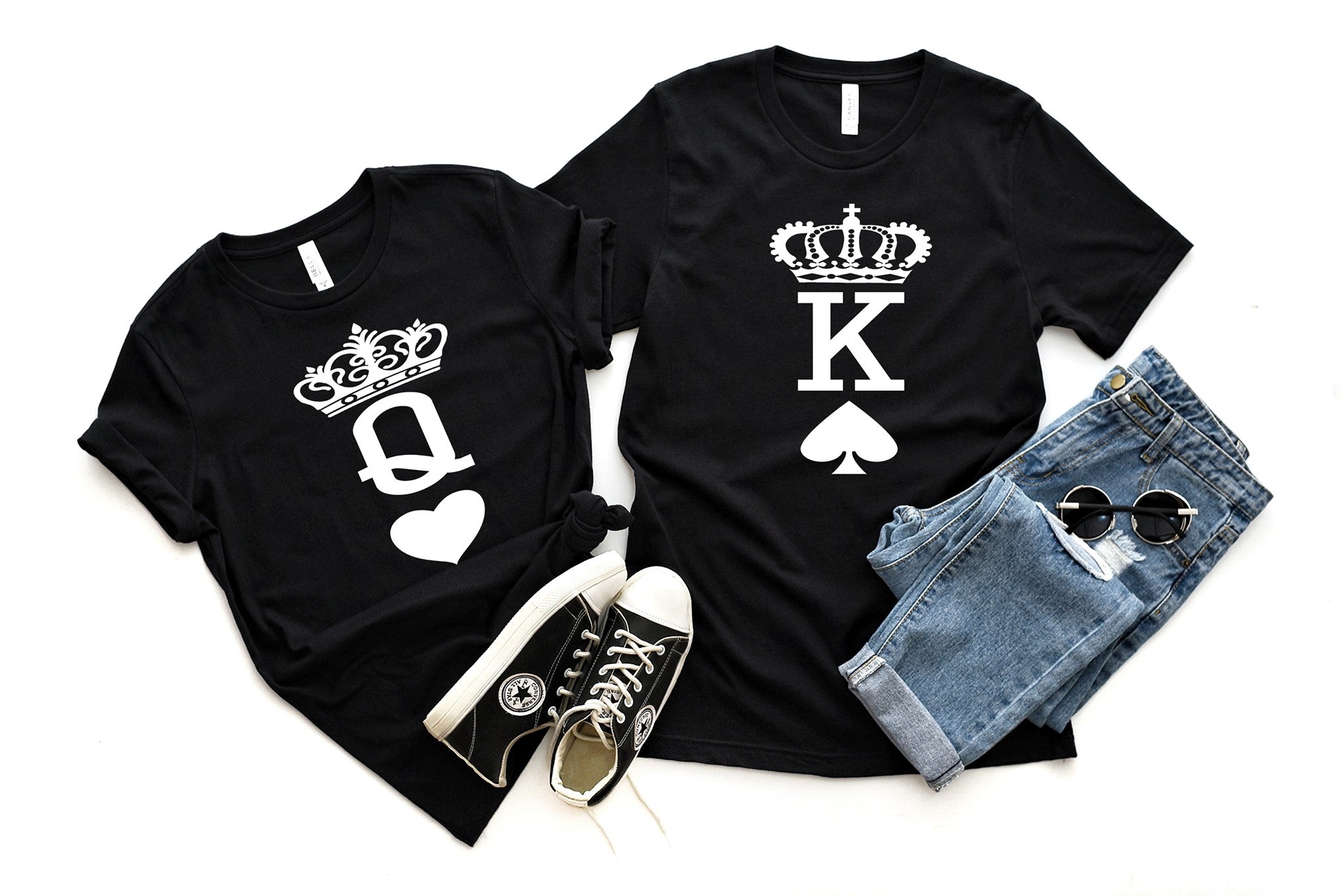 King of Spades and Queen of Hearts | Short Sleeve Shirt