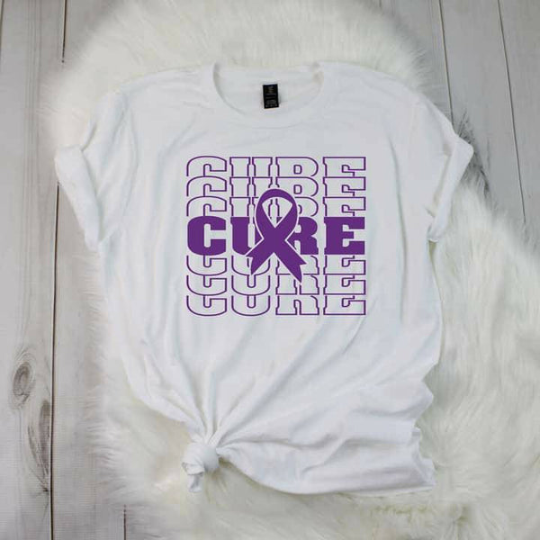 Cure Cancer Ribbon Shirt| Short Sleeve Shirt