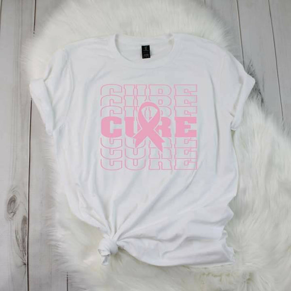 Cure Cancer Ribbon Shirt| Short Sleeve Shirt